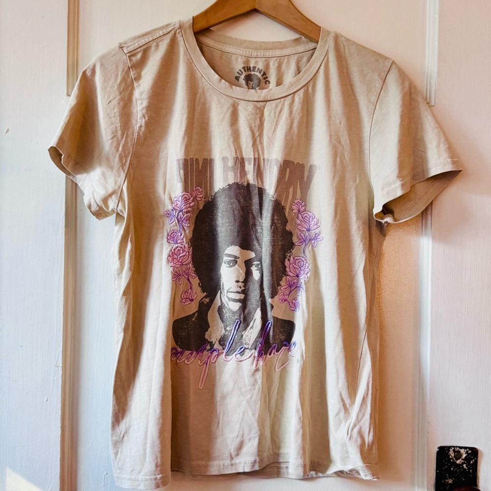 Lucky Brand | Beige Hendrix Purple Haze Graphic Tee sz M